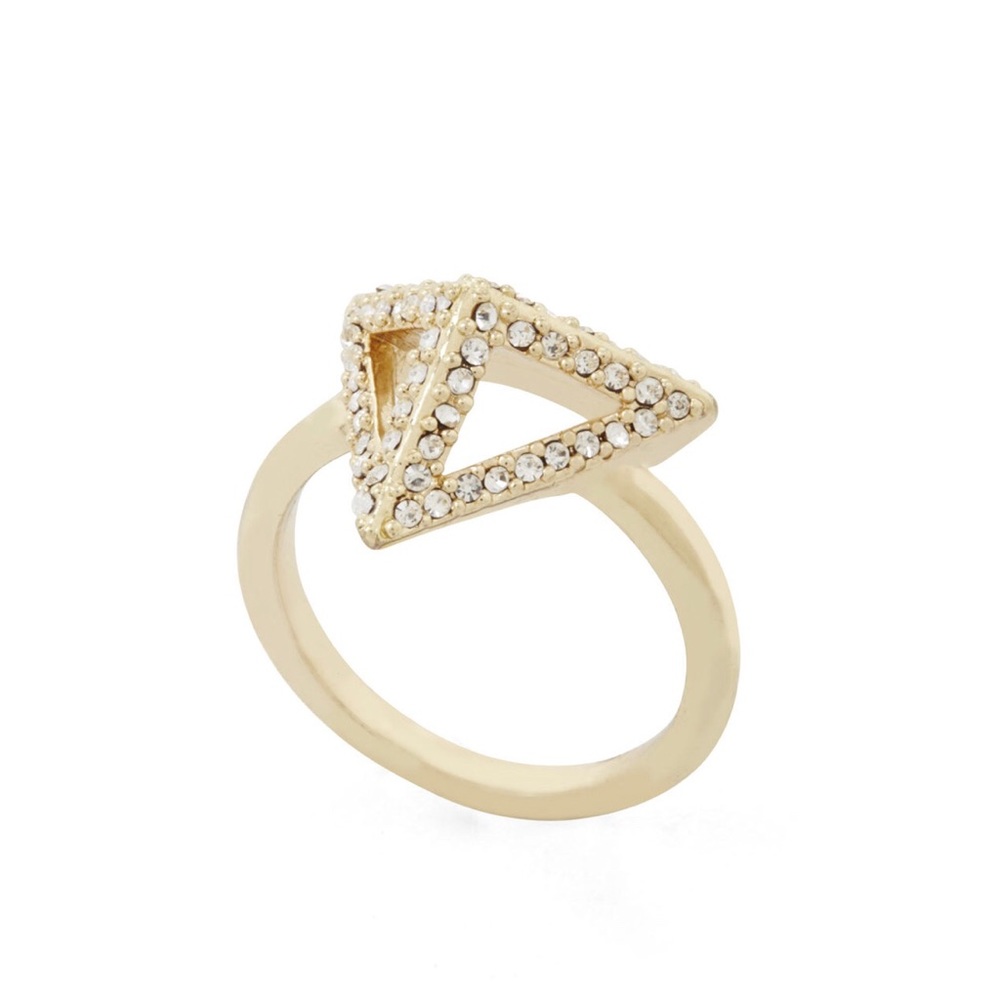 BCBGMAXAZRIA Pave Triangle Pyramid Ring